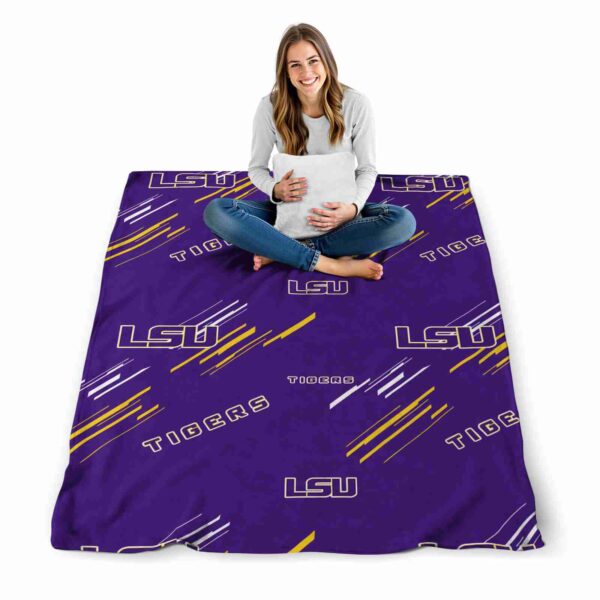 lsu tigers fan spirit purple blanket high quality