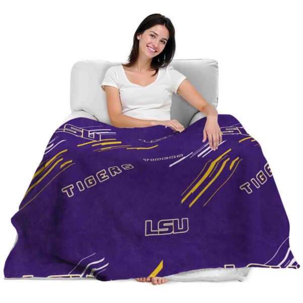 lsu tigers fan spirit purple blanket latest model
