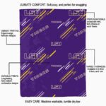 lsu tigers fan spirit purple blanket new arrival