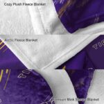lsu tigers fan spirit purple blanket premium grade
