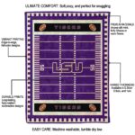 lsu tigers football field purple blanket new arrival
