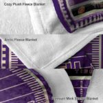lsu tigers football field purple blanket premium grade