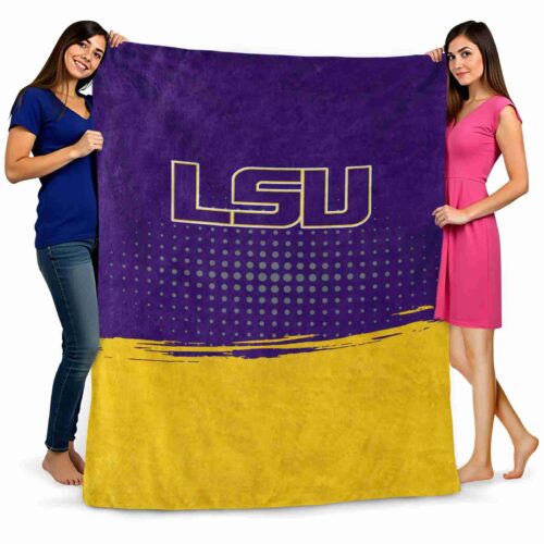 lsu tigers gradient dots purple blanket fashion forward