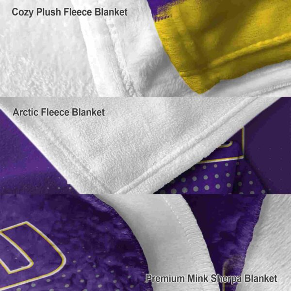 lsu tigers gradient dots purple blanket premium grade