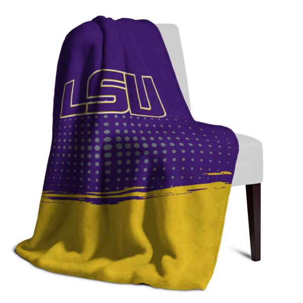 lsu tigers gradient dots purple blanket top rated