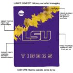 lsu tigers grunge texture purple blanket best selling