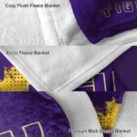 lsu tigers grunge texture purple blanket best selling