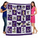 lsu tigers mickey minnie purple white blanket best selling
