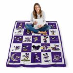 lsu tigers mickey minnie purple white blanket best selling