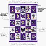 lsu tigers mickey minnie purple white blanket best selling