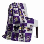 lsu tigers mickey minnie purple white blanket best selling