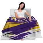 lsu tigers paint streaks purple white blanket latest model