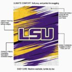 lsu tigers paint streaks purple white blanket new arrival