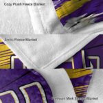 lsu tigers paint streaks purple white blanket premium grade