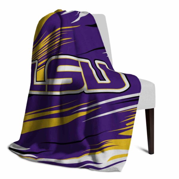 lsu tigers paint streaks purple white blanket top rated