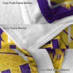 lsu tigers splatter effect purple blanket premium grade