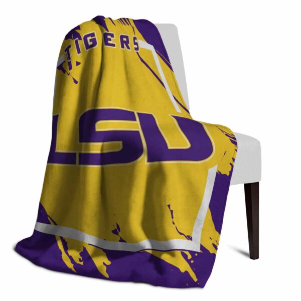 lsu tigers splatter effect purple blanket top rated
