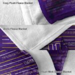 lsu tigers striped pattern purple blanket premium grade