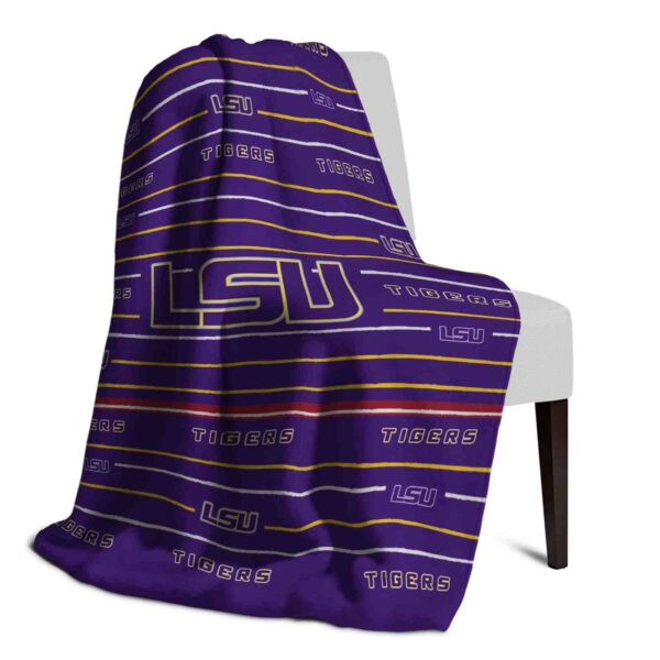 lsu tigers striped pattern purple blanket top rated
