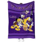 lsu tigers three musketeers purple blanket best selling