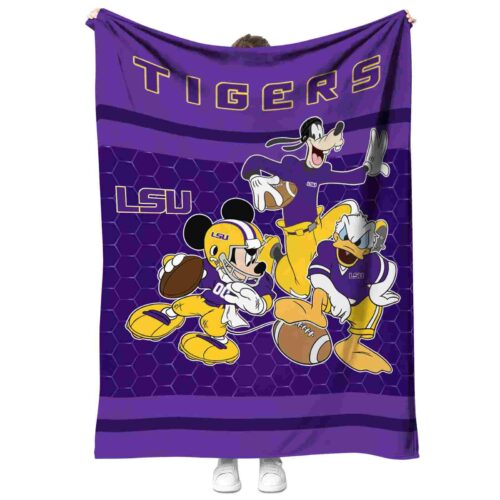 lsu tigers three musketeers purple blanket best selling