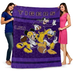 lsu tigers three musketeers purple blanket fashion forward