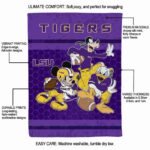 lsu tigers three musketeers purple blanket best selling