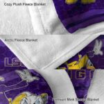 lsu tigers three musketeers purple blanket best selling
