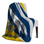 marquette golden eagles brushstrokes blue white blanket top rated
