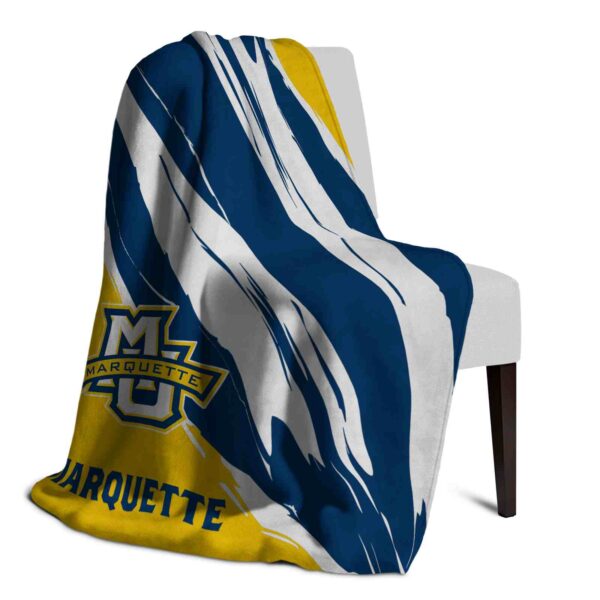 marquette golden eagles brushstrokes blue white blanket top rated