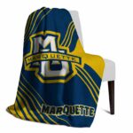 marquette golden eagles diagonal stripes blue blanket top rated