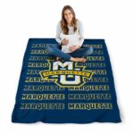 marquette golden eagles fan pride blue blanket high quality