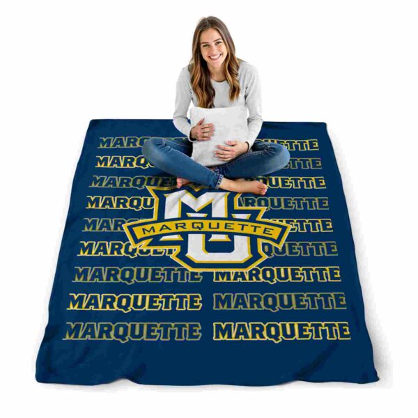marquette golden eagles fan pride blue blanket high quality