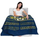 marquette golden eagles fan pride blue blanket latest model