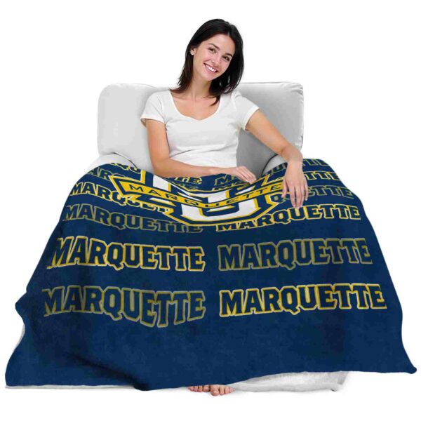 marquette golden eagles fan pride blue blanket latest model