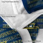 marquette golden eagles fan pride blue blanket premium grade