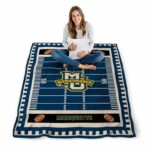 marquette golden eagles football field blue blanket best selling