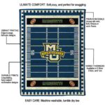 marquette golden eagles football field blue blanket best selling