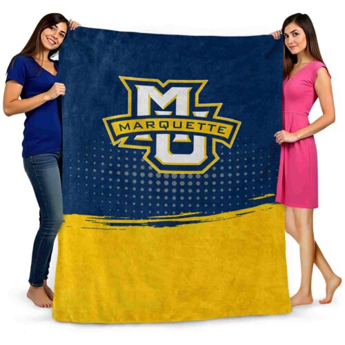 marquette golden eagles gradient dots blue blanket fashion forward