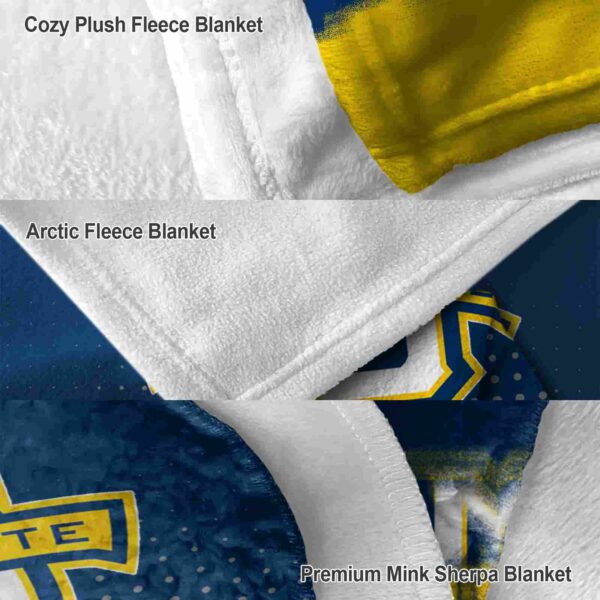marquette golden eagles gradient dots blue blanket premium grade