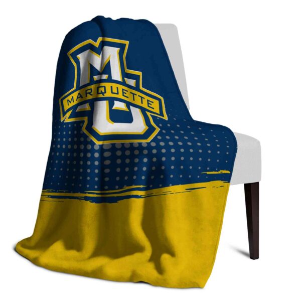 marquette golden eagles gradient dots blue blanket top rated