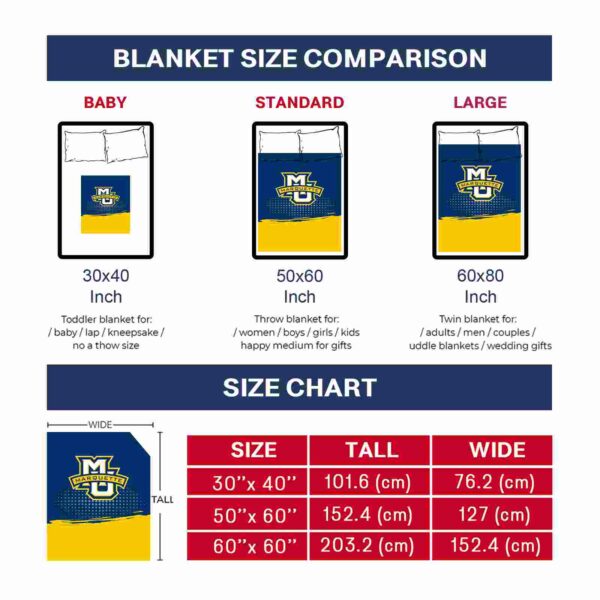 marquette golden eagles gradient dots blue blanket trendy