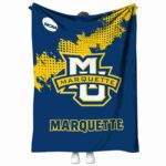 marquette golden eagles grunge texture blue blanket best selling