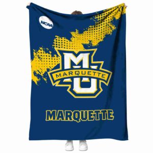 marquette golden eagles grunge texture blue blanket best selling