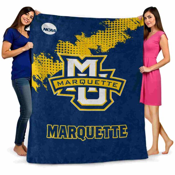 marquette golden eagles grunge texture blue blanket fashion forward
