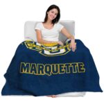 marquette golden eagles grunge texture blue blanket latest model