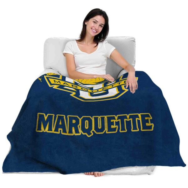 marquette golden eagles grunge texture blue blanket latest model