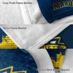 marquette golden eagles grunge texture blue blanket premium grade