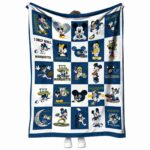 marquette golden eagles mickey minnie blue white blanket best selling