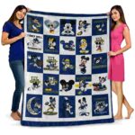 marquette golden eagles mickey minnie blue white blanket best selling